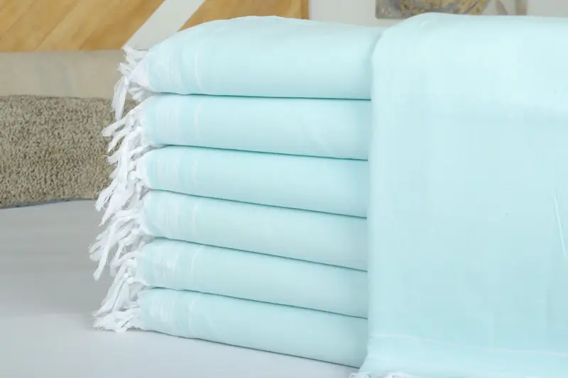 92x56 Cotton Striped Towel, Woven Throw Blanket, Beach Wedding Favor, Bachelor Gifts, Bedspread, Turkish Blanket, Bachelorette Party Items - 2