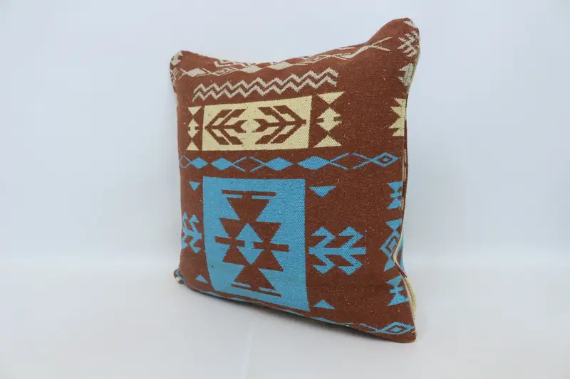Accent Pillow Sham, Meditation Pillow Cover, Antique Pillows, 28x28 Red Cushion Cover, Vintage Pillow, Interior Designer Pillow, Pillow Cover - 4