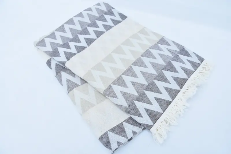 Turkish hand towel, Thin towel, 70x40 Cotton Zigzag Design Towel, Personalized Towel, Mother Of The Groom Gift, Miami Bachelorette Party Favors - 6