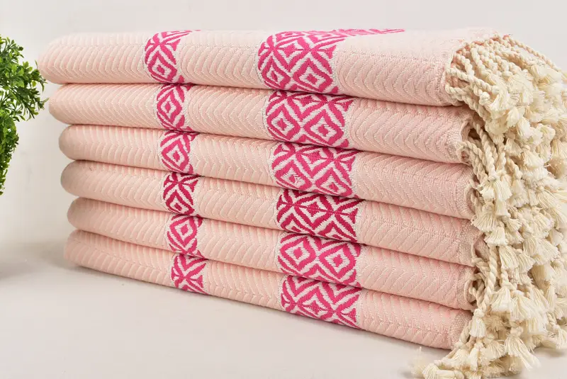 70x40 Cotton Chevron Towel, Fouta towel, Custom Gift, Girls Weekend Getaways Gifts, Quick-Dry Beach Towel, Scarf Towel, Anniversary Gift For Her - 3