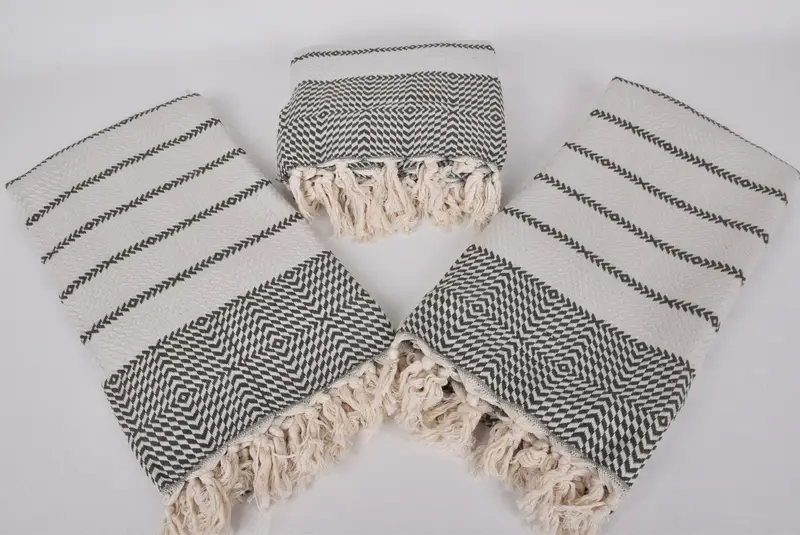 Handwoven Turkish Towel, 80x40 Cotton Diamond Towel, Wedding Gift, Turkish Towel Beach, Turkish Towel Bulk, Gift For Boyfriend, Turkish towel - 6