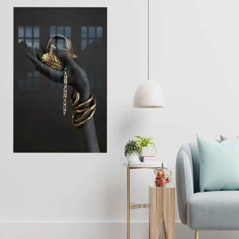 Zarif Baskılı Cam: Lüks Yaşam için Modern Afrikalı Kadın Tasarımı