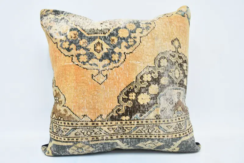 Kilim Cushion Sham, Decorative Throw Pillow Sham, Outdoor Patio Cushion, Pillow Sham, 28x28 Red Pillow Case, Vintage Pillow, Home Decor Pillow - 1