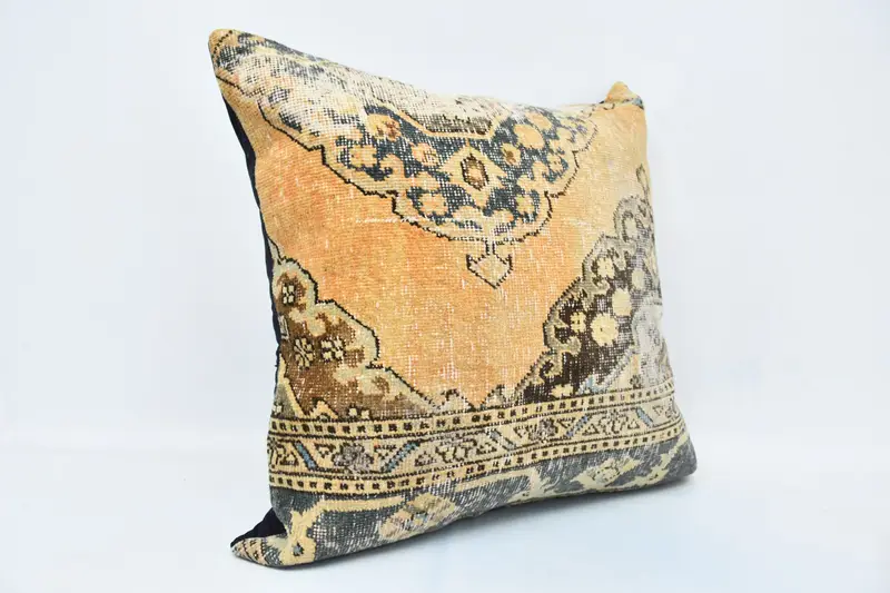 Kilim Cushion Sham, Decorative Throw Pillow Sham, Outdoor Patio Cushion, Pillow Sham, 28x28 Red Pillow Case, Vintage Pillow, Home Decor Pillow - 3