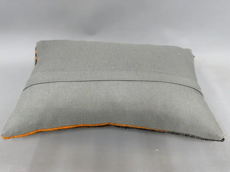 Antique Pillows, Sustainable Pillow Sham, Boho Pillow Sham Cover, Indoor Pillow Case, Cushion, Home Decor Pillow, 12x20 Orange Cushion Cover - 7