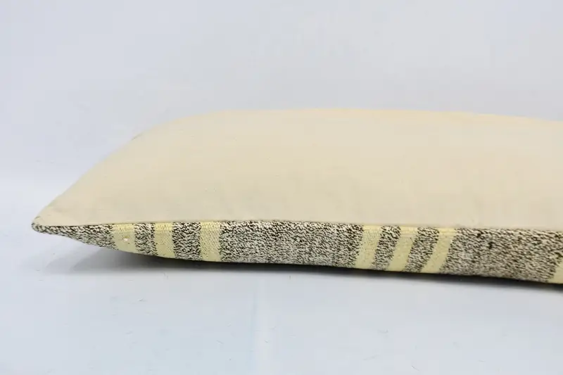 Tapestry Pillow, 12x36 Brown Cushion Case, Pillow Case, Kilim Pillow, Seat Pillow Sham, Interior Designer Pillow, Vintage Kilim Throw Pillow - 6