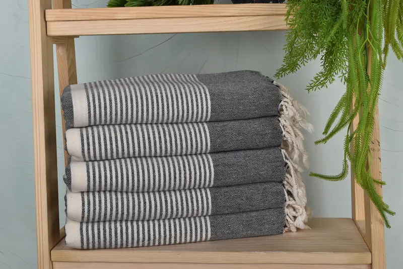 Large Beach Towel Personalized, Hammam towel, 70x40 Cotton Striped Towel, Spa Gift Towel, Wedding Gift, Personalize Gift, Wedding Gifts Towel - 1