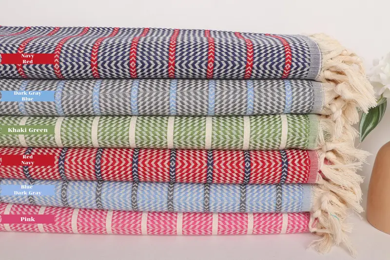 70x40 Cotton Striped Towel, Gym Towel, Gift For Wedding Day, Monogrammed Beach Towel, Best Friend Gift Ideas, Personalized Turkish Towel, Thin towel - 2