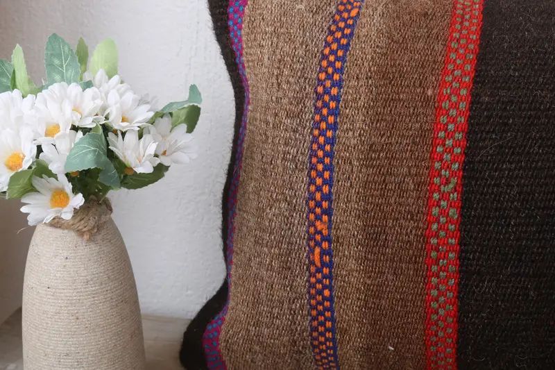 Kilim Pillow, 12x24 Brown Pillow, Pillow, Turkish Pillow, Ikat Pillow, Vintage Kilim Pillow, Cotton Pillow Cover, Aesthetic Pillow Cover - 3