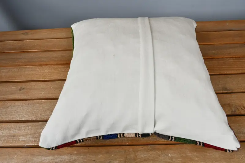 Turkish Kilim Pillow, 14x14 Red Pillow Case, Pastel Pillow, Pillow Sham, Interior Designer Pillow, Antique Pillows - 5