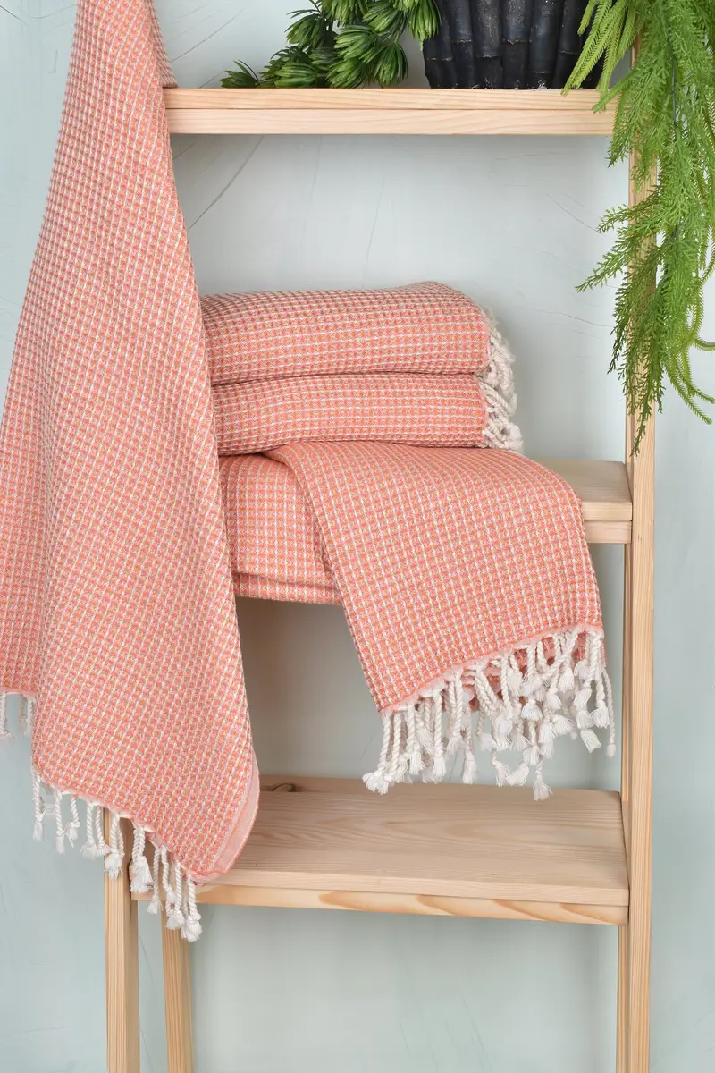 Bridesmaid Gift Towel, Thin towel, Unique Turkish towel with custom embroidery USA, 68x36 Cotton Waffle Towel, Home Decor Gifts, Employee Gifts - 6