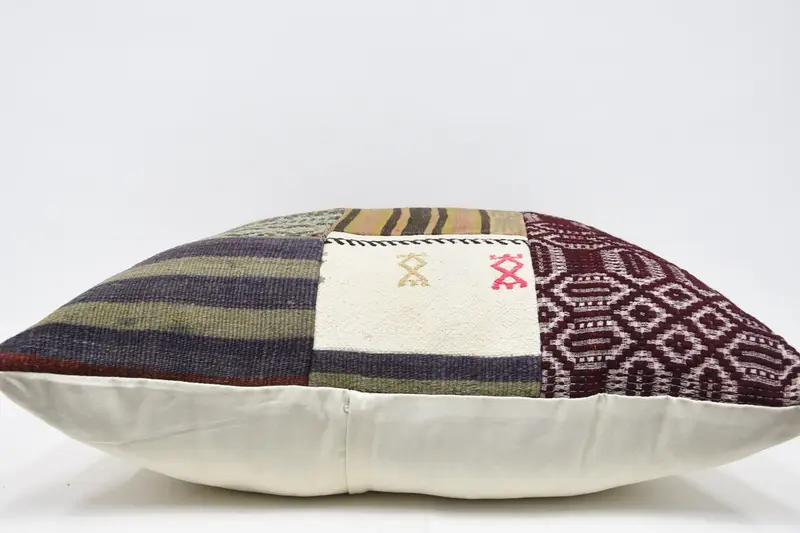 Turkish Bench Cushion, Pillow Sham, Interior Designer Pillow, 32x32 Brown Cushion Case, Vintage Cushion Cover, Home Decor Pillow, Vintage Pillow - 5