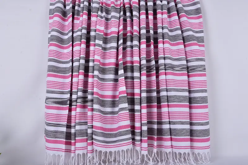 Embroidered Towel, Personalized Gift, Maid Of Honor Gift, Travel Towel, Housewarming Gift, Monogrammed Beach Towel, 70x40 Cotton Striped Towel - 8