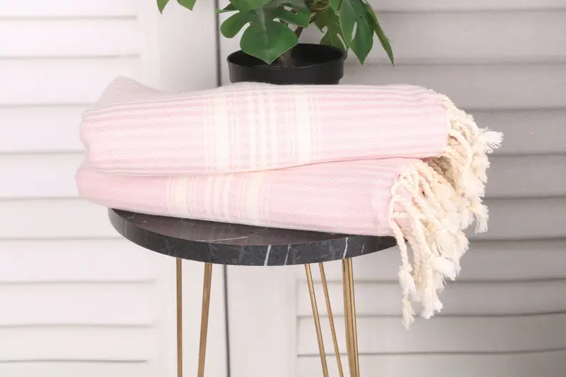 Summer Gift, Turkish bath towel, 68x38 Cotton Striped Towel, Custom Beach Towel, Yoga Towel, Lightweight Turkish towel for beach, Engagement Gift - 3