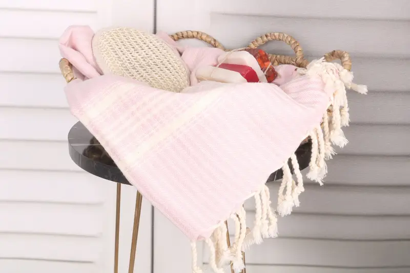Summer Gift, Turkish bath towel, 68x38 Cotton Striped Towel, Custom Beach Towel, Yoga Towel, Lightweight Turkish towel for beach, Engagement Gift - 2