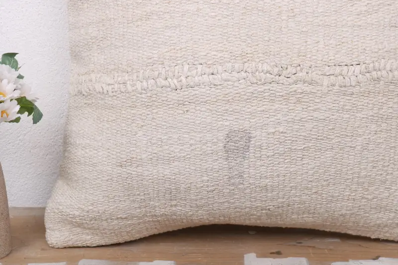 Pillow for Sofa, Vintage Pillow, Gift Pillow, Handmade Throw Cushion Case, Natural Cushion Cover, Pillow Cover, 18x18 White Pillow Case - 3
