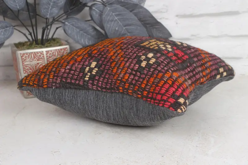 Pillow for Sofa, Office Chair Cushion Case, Antique Pillows, Yoga Pillow Case, Boho Pillow Sham Cover, 12x12 Orange Pillow Case, Cushion Cover - 6