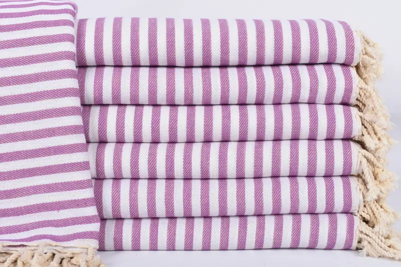 Woven Throw Blanket, 104x76 Cotton Striped Towel, Decorative Blanket, Throw Blanket, Custom Shower Curtain, Wedding Day Gift For Bride - 1