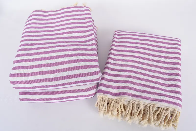 Woven Throw Blanket, 104x76 Cotton Striped Towel, Decorative Blanket, Throw Blanket, Custom Shower Curtain, Wedding Day Gift For Bride - 7