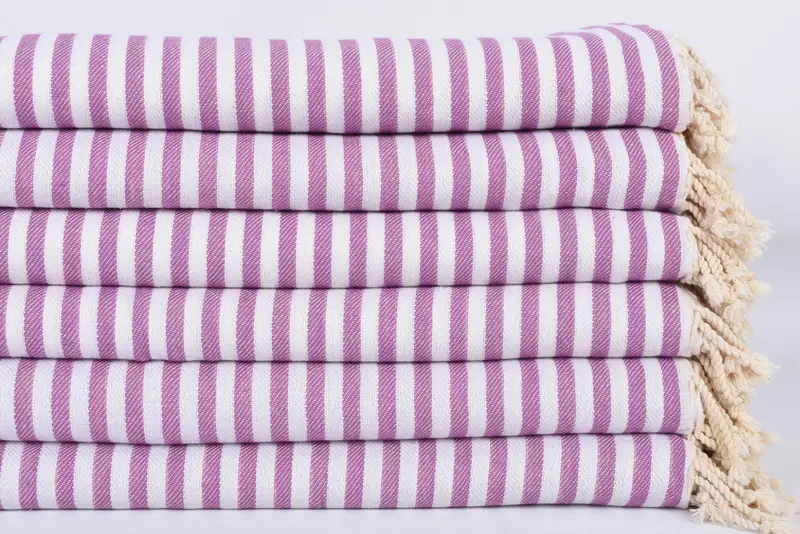 Woven Throw Blanket, 104x76 Cotton Striped Towel, Decorative Blanket, Throw Blanket, Custom Shower Curtain, Wedding Day Gift For Bride - 3