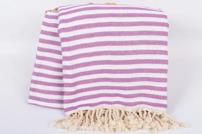 Woven Throw Blanket, 104x76 Cotton Striped Towel, Decorative Blanket, Throw Blanket, Custom Shower Curtain, Wedding Day Gift For Bride - 5