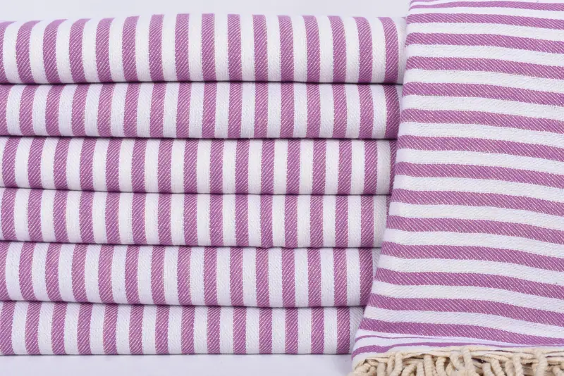 Woven Throw Blanket, 104x76 Cotton Striped Towel, Decorative Blanket, Throw Blanket, Custom Shower Curtain, Wedding Day Gift For Bride - 2