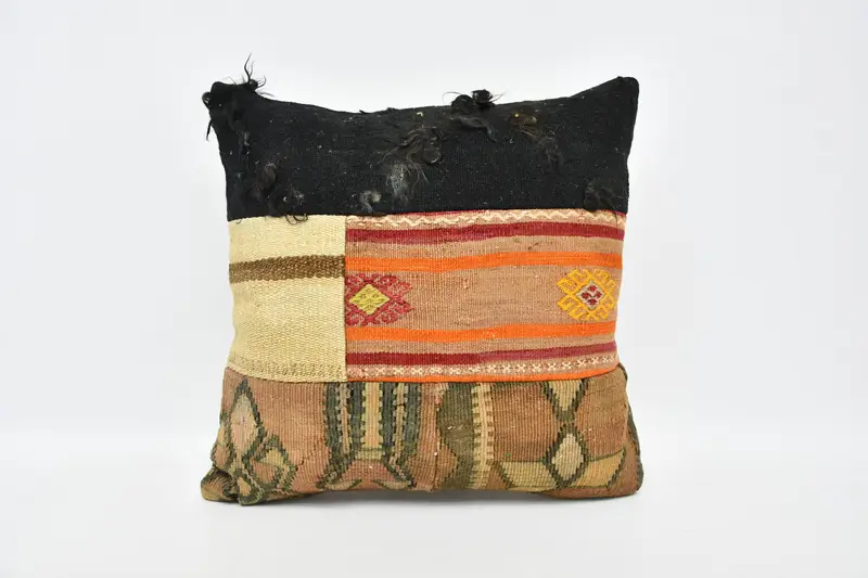 Bohemian Cushion Pillow Cover, 20x20 Brown Pillow Cover, Boho Pillow, Cushion Cover, Interior Designer Pillow, Boho Pillow Sham Cover - 1