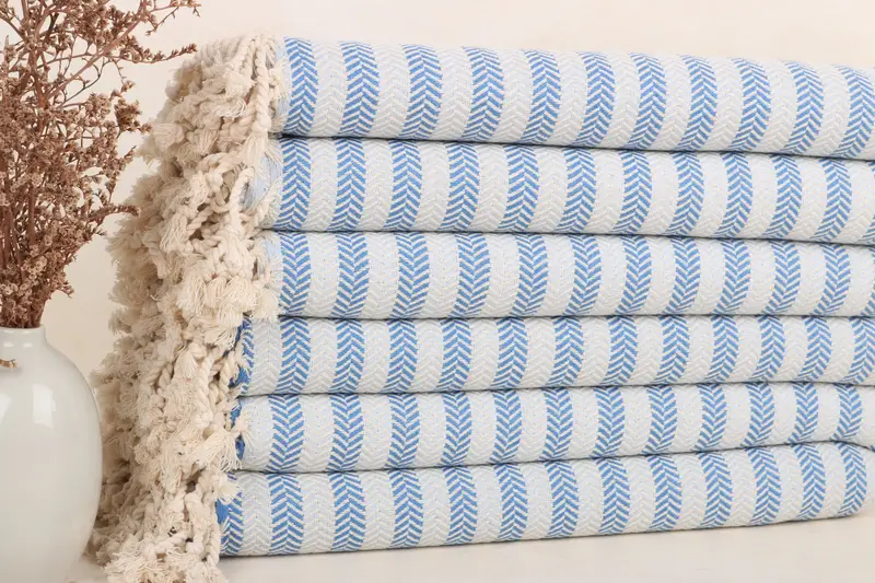 Personalized Gifts, Beach Theme Bachelorette Party Gifts, Home Decor Gifts, Spa Gift, Quick-dry peshtemal, 70x40 Cotton Herringbone Towel - 1
