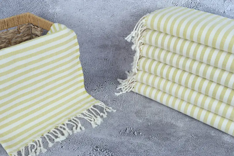 Customized Turkish Towel, Beach Wedding Favor, Custom Hand Towel, Kitchen Towel, 40x24 Cotton Striped Towel, Birthday Gift, Turkish Hand Towel - 3