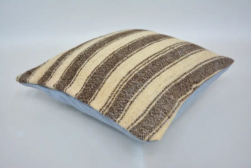 Boho Pillow, Aztec Pillow Sham, Pillow Sham, Kilim Pillow, 12x12 Beige Cushion, Turkish Corner Pillow Case, Sustainable Cushion, Pillow for Couch - 6