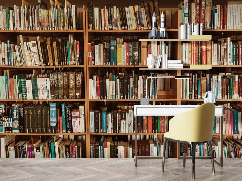 Elegante bedruckte Tapete: Verwandeln Sie Ihren Raum mit literarischem Charme