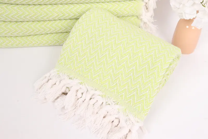 Beach Theme Wedding Gift, Wedding Favors, Personalized Gifts, Wedding Gift Ideas, Custom Blanket, 76x64 Cotton Zig zag Towel, Extra Large Tablecloth - 4