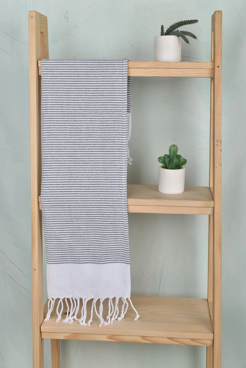 40x18 Cotton Striped Towel, Monogram Towels, Wedding Gift, Gifts For Him, Valentines Day Gift For Him, Personalized Gift, Monogram Kitchen Towel - 8