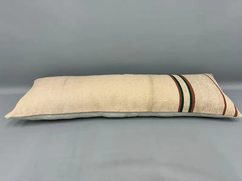 Pillow for Couch, Cushion, 16x48 Beige Pillow Cover, Tapestry Pillow, Sustainable Pillow, Turkish Kilim Pillow, Vintage Pillow - 7