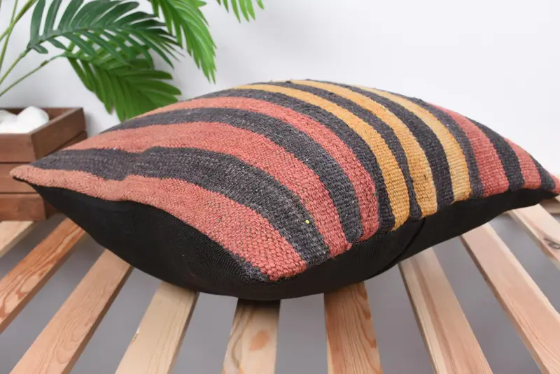 Decorative Pillow, Vintage Pillow, Boho Pillow, 18x18 Red Pillow Cover, Cushion Cover, Meditation Cushion Case, Pillow for Couch - 6