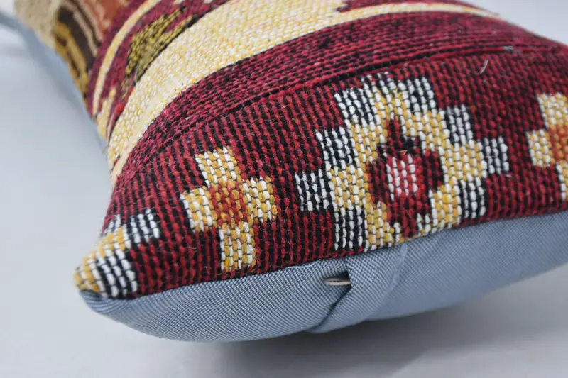 Turkish Kilim Pillow, Kilim Pillow, Sofa Pillow Sham, Yoga Cushion Case, Floor Pillow Case, 12x36 White Pillow Cover, Pillow for Sofa, Pillow Cover - 5
