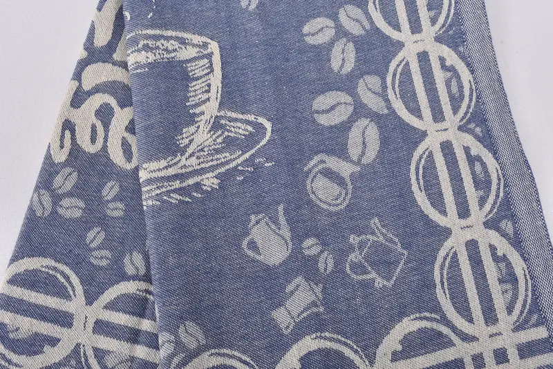 Monogrammed Hand Towel, 28x20 Cotton Coffee Patterned Towel, Personalized Hand Towel, Personalized Kitchen Towel, Handmade Gift, Engagement Gift - 7