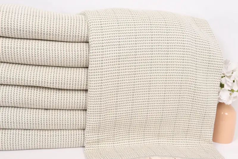 Custom Blanket, Christmas Gift Tags, Boho Throw Blankets, Personalized Blanket, Turkish Towel Beach Blanket, 92x76 Cotton Geometric Towel - 2