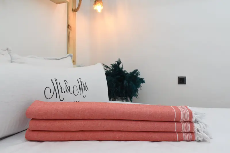 Monogram Blanket, 92x56 Cotton Striped Towel, Wedding Hand Made Gift, Valentines Day Gift Idea, Turkish Bedcover, Wedding Favors, Custom Blanket - 2