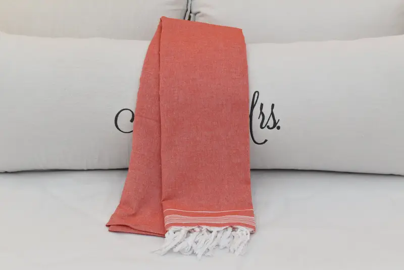 Monogram Blanket, 92x56 Cotton Striped Towel, Wedding Hand Made Gift, Valentines Day Gift Idea, Turkish Bedcover, Wedding Favors, Custom Blanket - 5