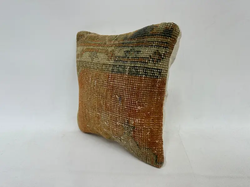Kilim Cushion Sham, Turkish Kilim Pillow, Pillow Sham, Traditional Cushion Case, 12x12 Brown Cushion Cover, Boho Chic Cushion Cover, Turkish Pillow - 4