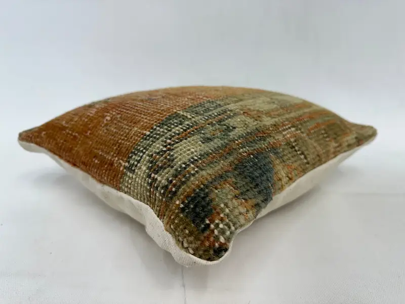 Kilim Cushion Sham, Turkish Kilim Pillow, Pillow Sham, Traditional Cushion Case, 12x12 Brown Cushion Cover, Boho Chic Cushion Cover, Turkish Pillow - 6
