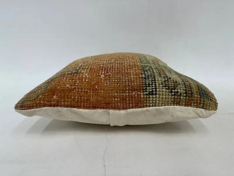 Kilim Cushion Sham, Turkish Kilim Pillow, Pillow Sham, Traditional Cushion Case, 12x12 Brown Cushion Cover, Boho Chic Cushion Cover, Turkish Pillow - 5