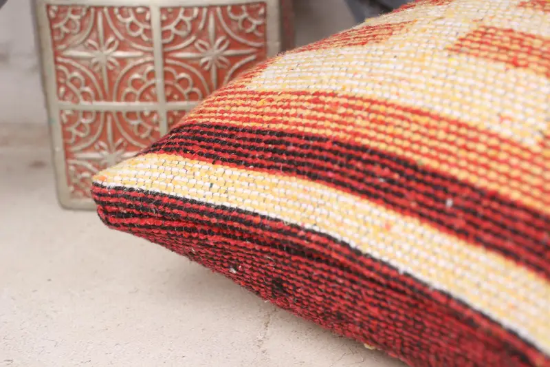 Pillow, Home Decor Pillow, Vintage Kilim Pillow, One Of A Kind Pillow Cover, Kilim Cushion Sham, 12x12 Beige Pillow Cover - 7
