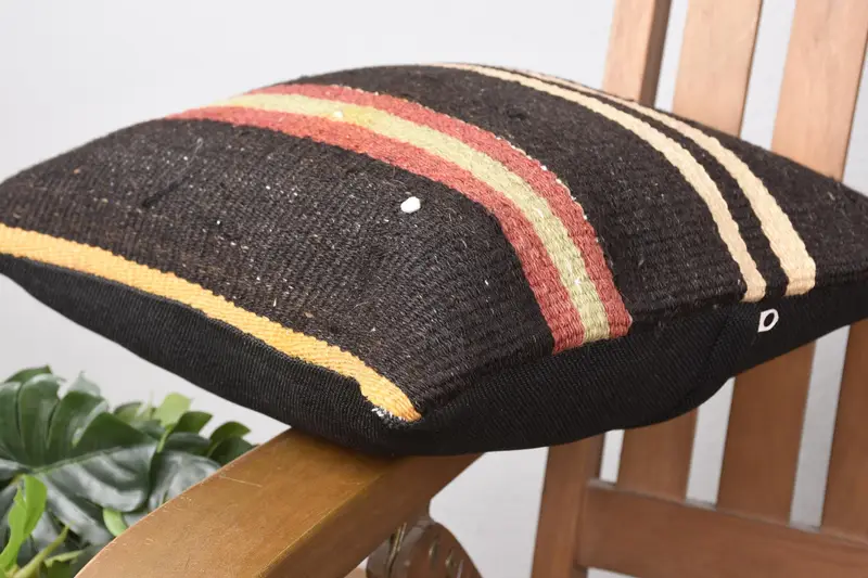 14x14茶色のクッションケース、枕カバー、ギフト枕、自由hoho枕、手作りのキリムクッション、モロッコンキリムクッション枕シャム - 6