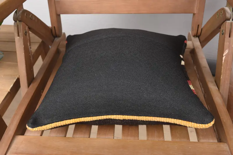 14x14茶色のクッションケース、枕カバー、ギフト枕、自由hoho枕、手作りのキリムクッション、モロッコンキリムクッション枕シャム - 5
