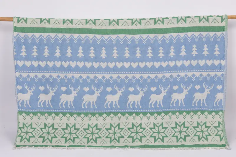 Custom Name Towel, Unique Gift, Gifts For Him, 76x38 Cotton Deer Patterned Towel, Personalized Towel, Hammam towel, Soft and absorbent Turkish towel - 1