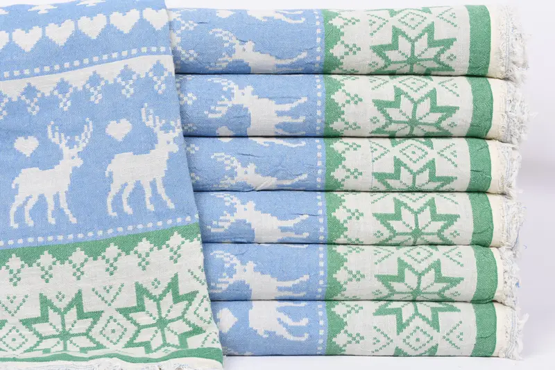 Custom Name Towel, Unique Gift, Gifts For Him, 76x38 Cotton Deer Patterned Towel, Personalized Towel, Hammam towel, Soft and absorbent Turkish towel - 2