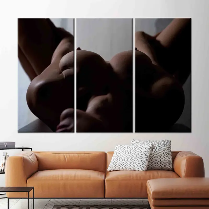 Encantador lienzo sensual: elegante mujer desnuda Lámina artística