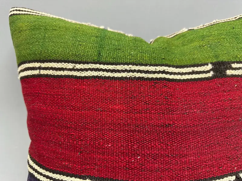 Pillow for Sofa, 18x18 Red Cushion, Vintage Kilim Pillow, Bolster Throw Pillow Case, Cushion Case, Kilim Cushion Sham - 5